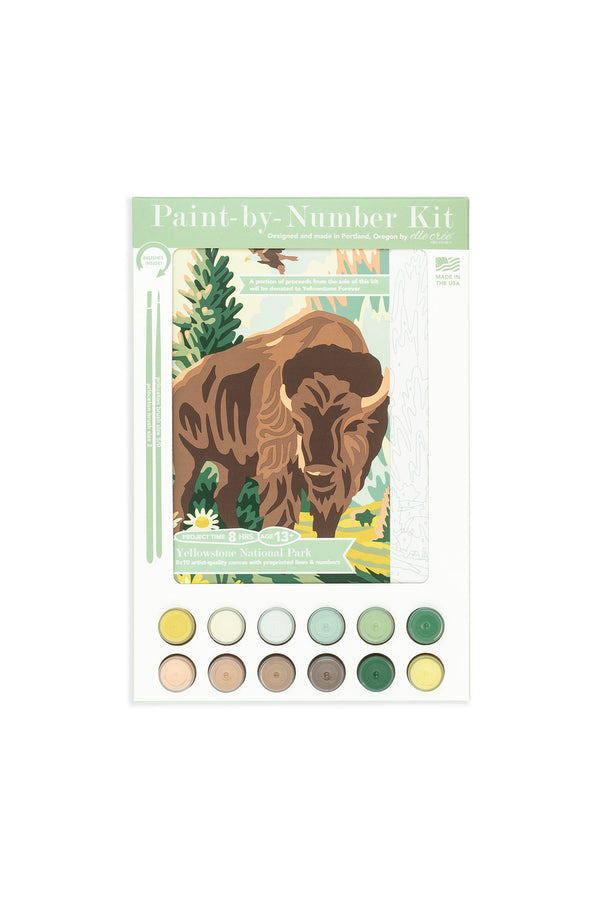 Elle Crée Yellowstone National Park Paint-by-Number Kit, 8x10, kit packaging