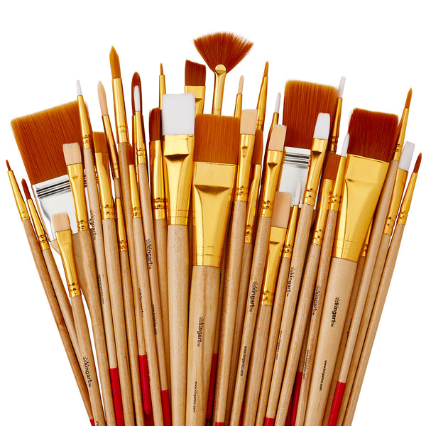 KINGART Value Pack Brush Set, 50 Brushes