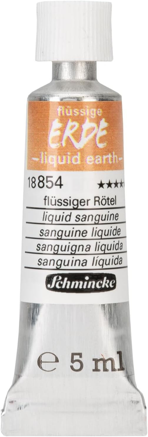 Schmincke Liquid Earth Charcoal, Sanguine, 5ml