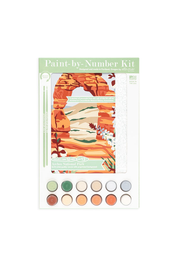 Elle Crée Arches National Park Paint-by-Number Kit, 8x10, kit packaging