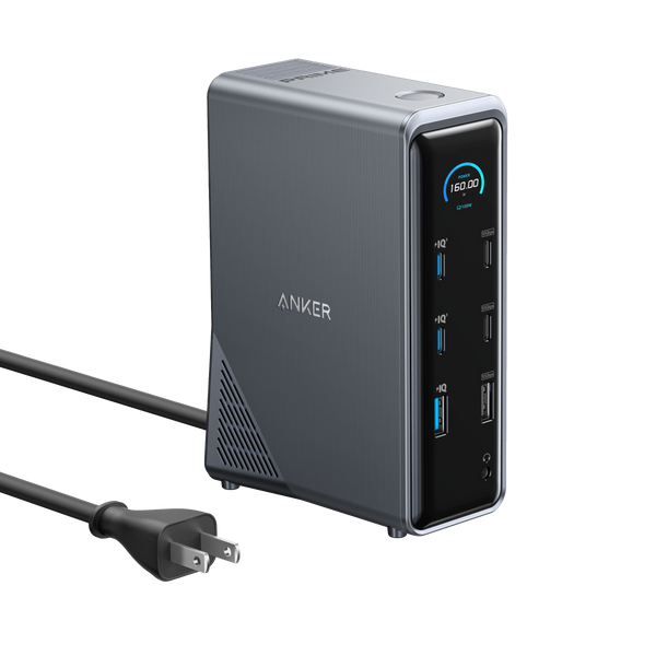 Anker Prime Charging Docking Station, 14-in-1, Dual Display, 160W