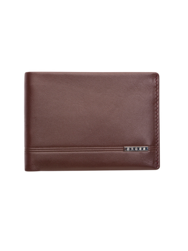 Cross Bi-Fold Slim Card Wallet, Brown Napa Leather