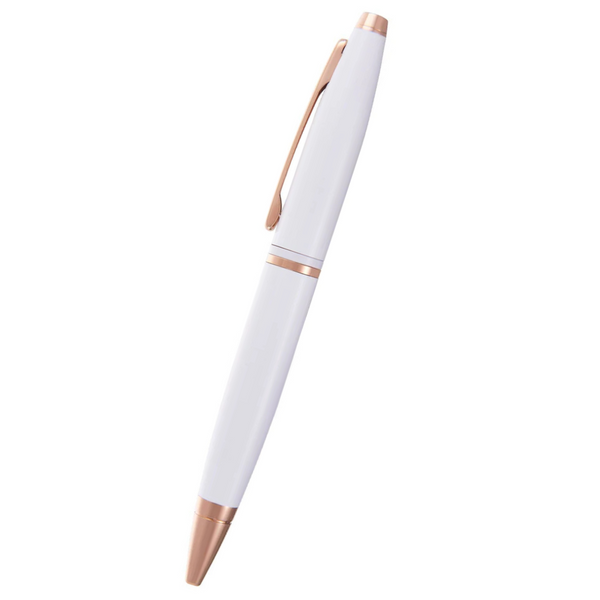 Cross Calais Ballpoint Pen, Pearlescent White Lacquer