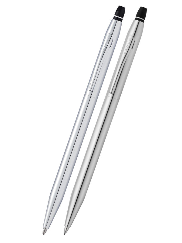 Cross Click Ballpoint Pen & Pencil Gift Set, Chrome
