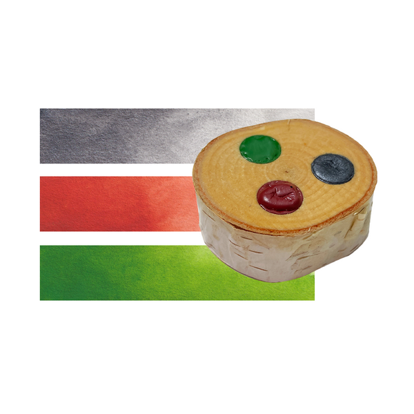 Beam Paints Mini Watercolor Palette, White Birch, 3 Half Pans