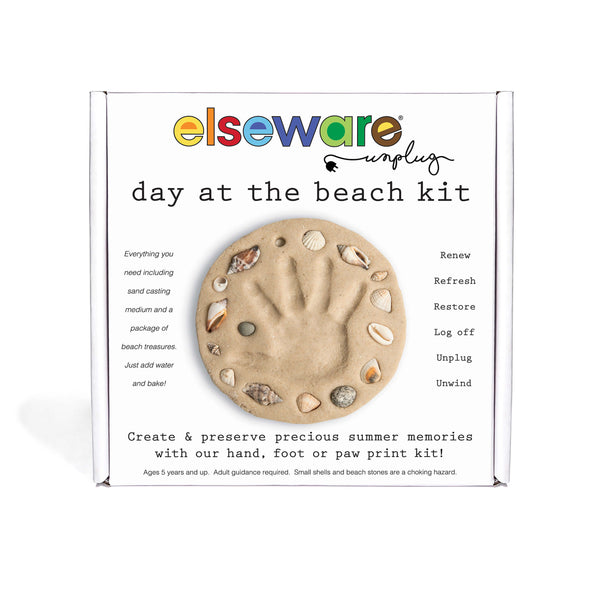 Elseware Unplug Day at the Beach Hand & Footprint Keepsake Kit