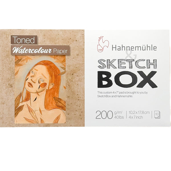 Hahnemühle Toned Beige Cold Press Watercolor Pad, 4x7", 10 Sheets