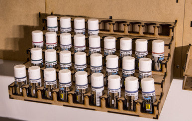GCmini Wall Mount Paint Rack for Dropper Bottles, 26mm, 43 Bottles