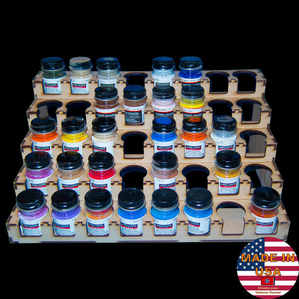 GCmini Paint Rack for Model Master & Mission Models, 32mm, 40 Bottles