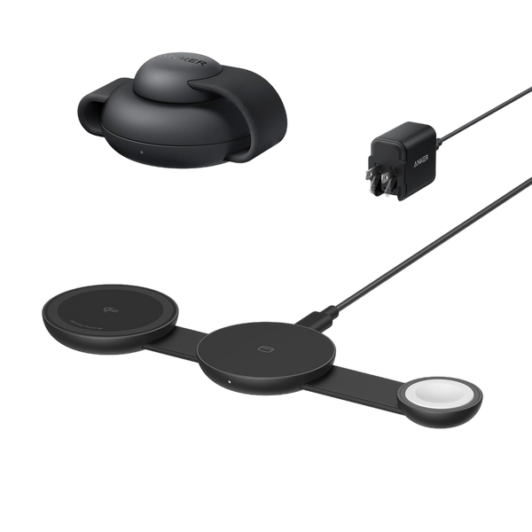 Anker MagGo Wireless Charging Station, 3-in-1, Foldable Pad