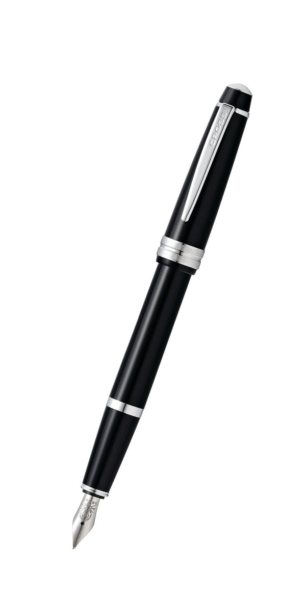 Cross Bailey Light Fountain Pen, Polished Black Resin, Medium Nib