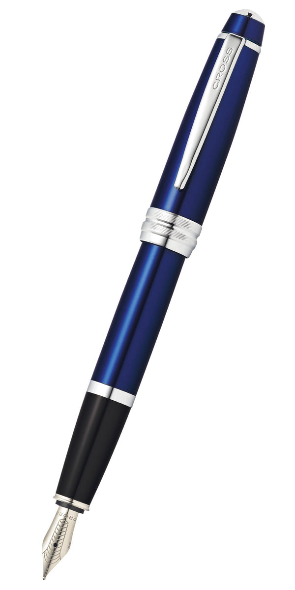 Cross Bailey Fountain Pen, Blue Lacquer, Medium Nib