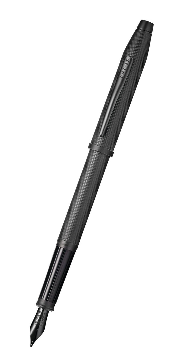 Cross Century II Fountain Pen, Black PVD Micro-knurl, Fine Nib