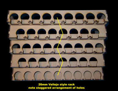 GCmini Tiered Paint Rack for Vallejo & Army Painter, 26mm, 43 Bottles, view 4 of 6