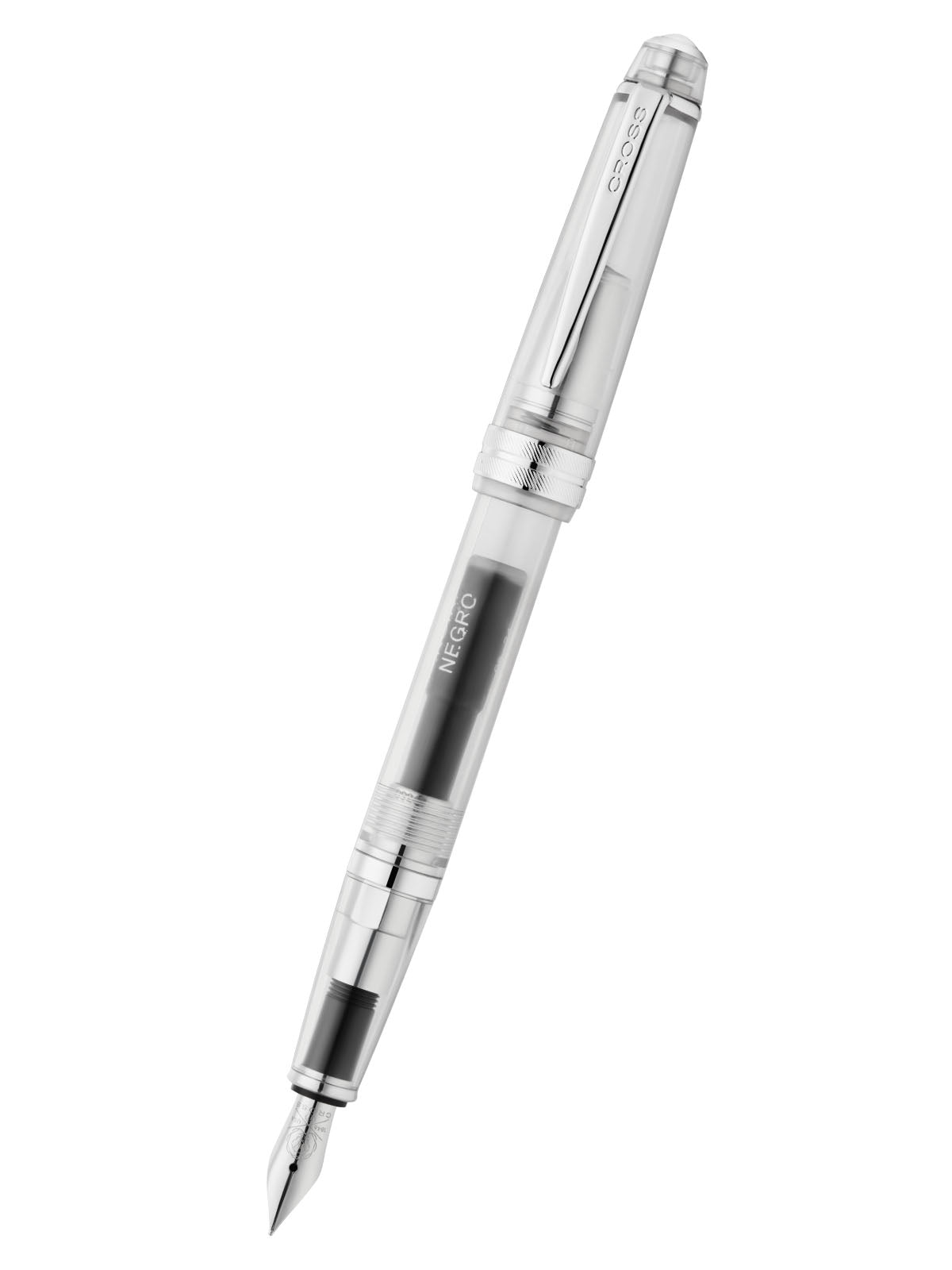 Cross Bailey Light Fountain Pen, Translucent Clear Resin, Extra-Fine Nib