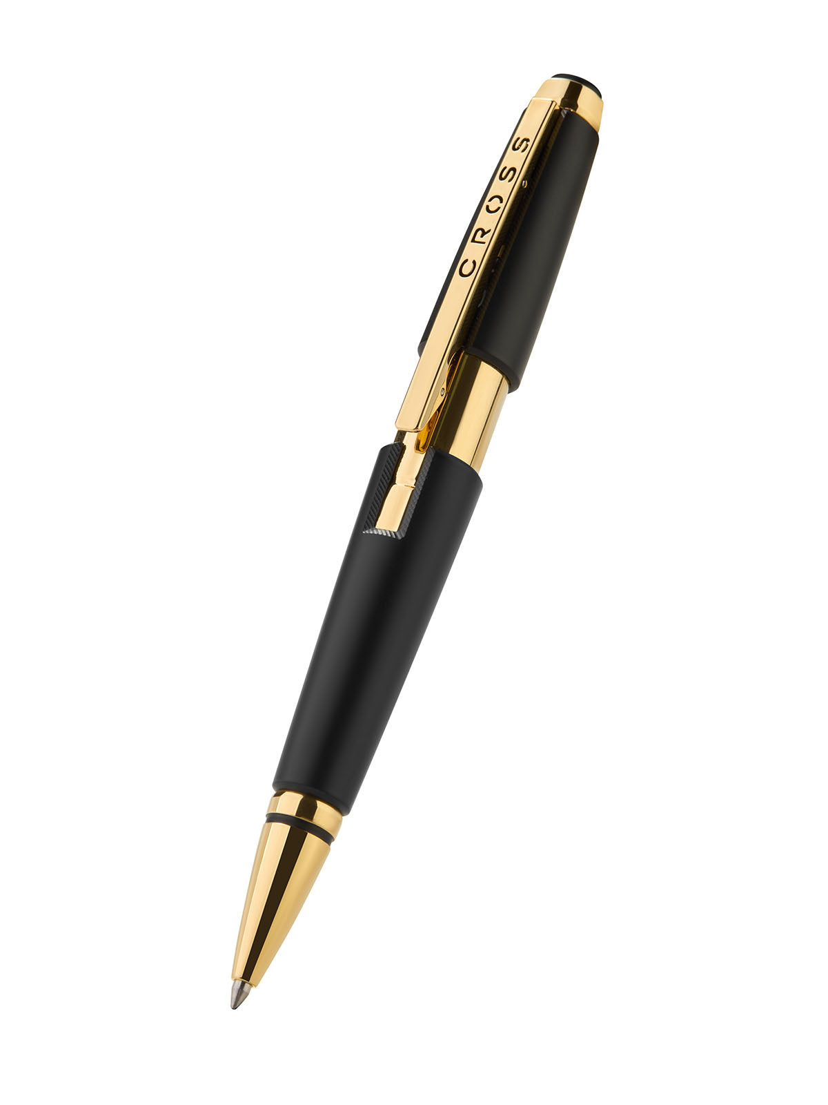 Cross | Edge Selectip Rollerball Pen | Matte Black Lacquer with Gold PVD Appointments