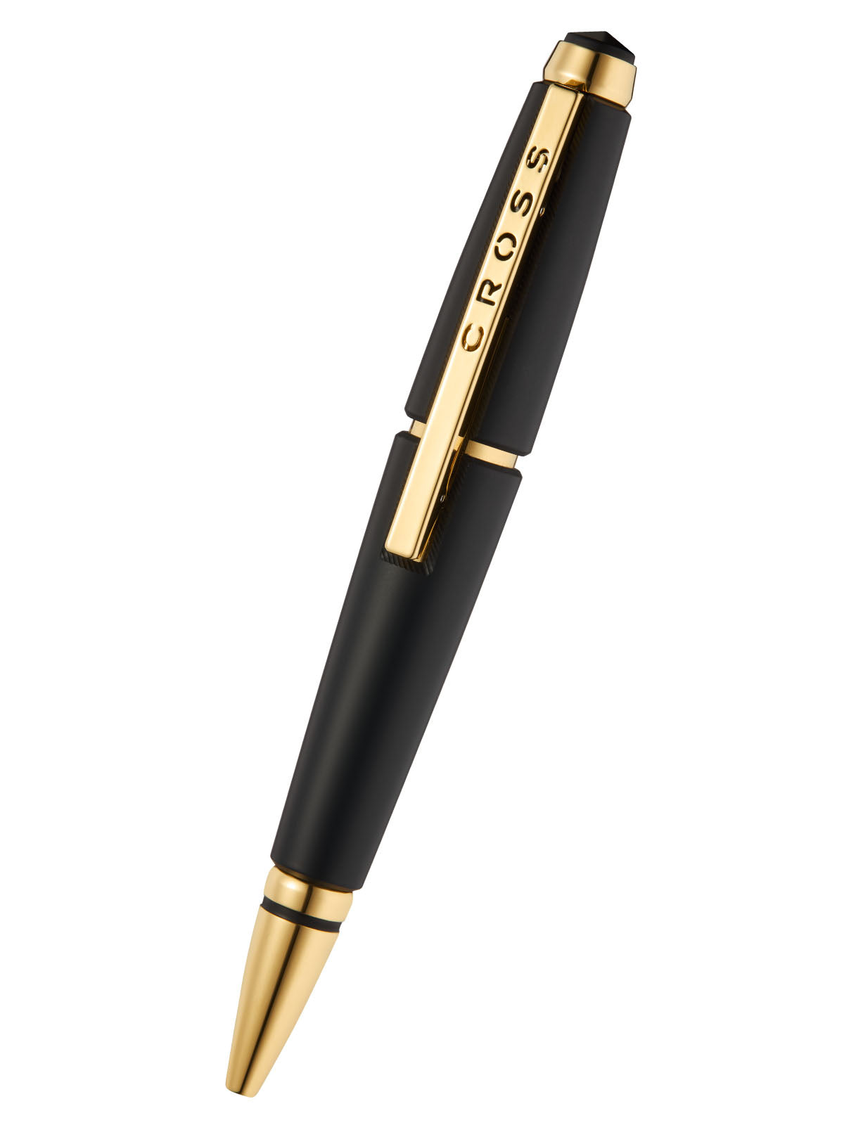 Cross Edge Selectip Rollerball Pen, Matte Black Lacquer with Gold PVD Appointments