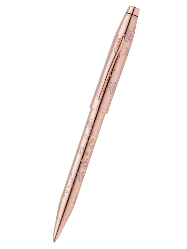 Cross Century II Ballpoint Pen, Cherry Blossom Rose Gold Plated