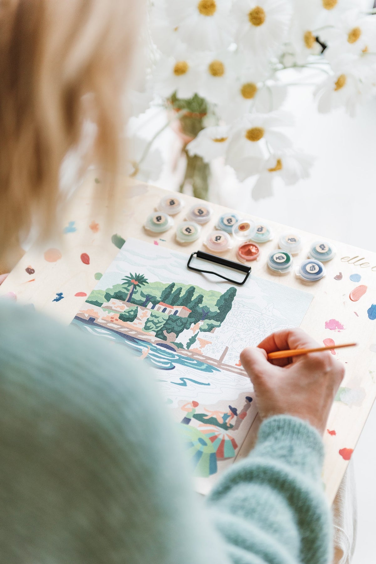 Elle Crée Riviera Romp Paint-by-Number Kit, 8x10, styled at home