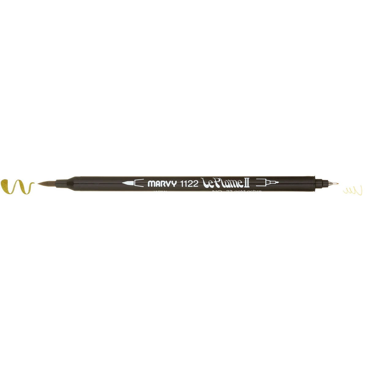Marvy Le Plume II Double-Sided Watercolor Marker, Gold Ochre 23