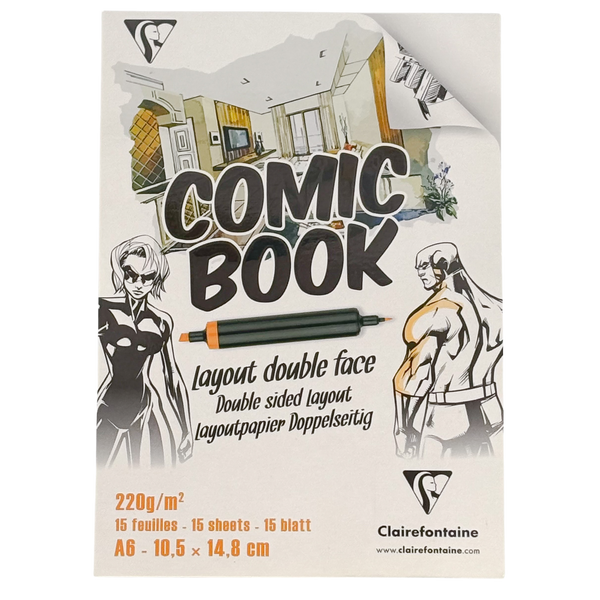 Clairefontaine Comic Book Paper, A6, 15 Sheets