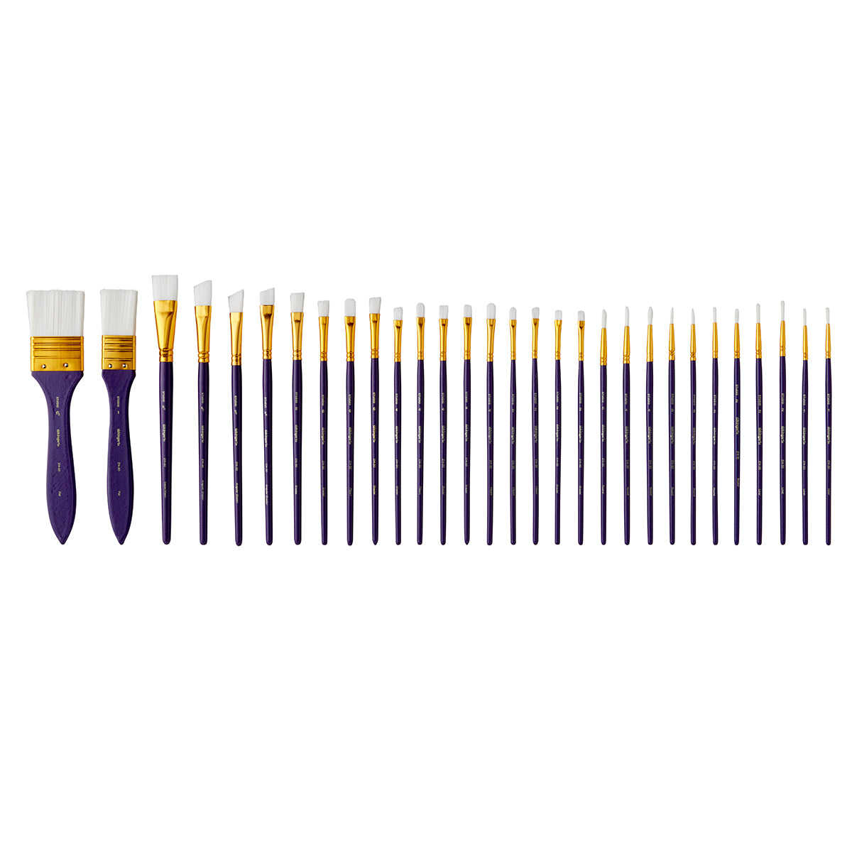 KINGART Studio White Nylon Brush Set, 30 Brushes, view 3 of 5