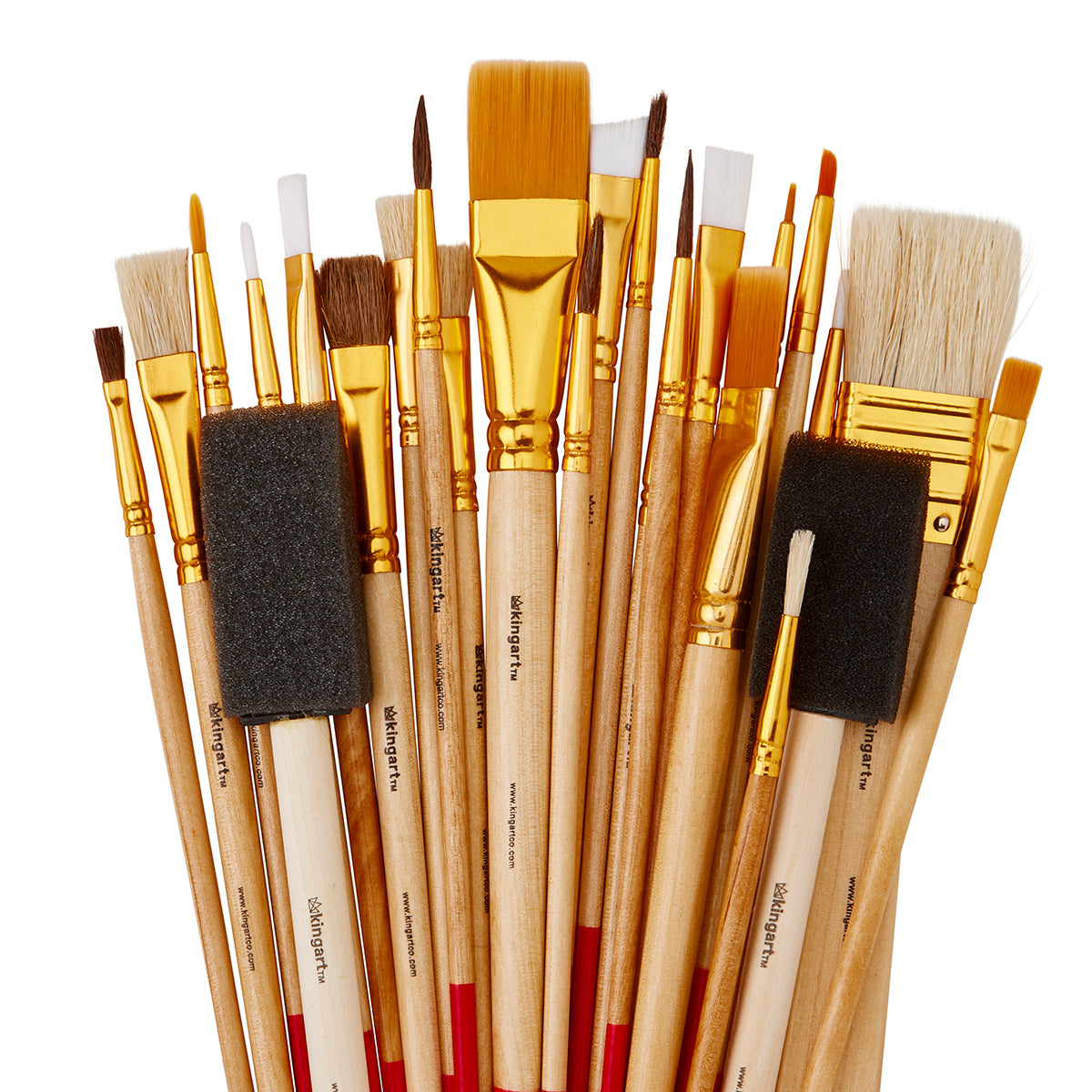 KINGART Value Pack Brush Set, 25 Brushes, view 2 of 5