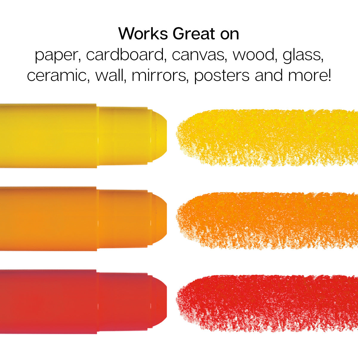 KINGART Tempera Paint Sticks, 24 Colors, tip close-up