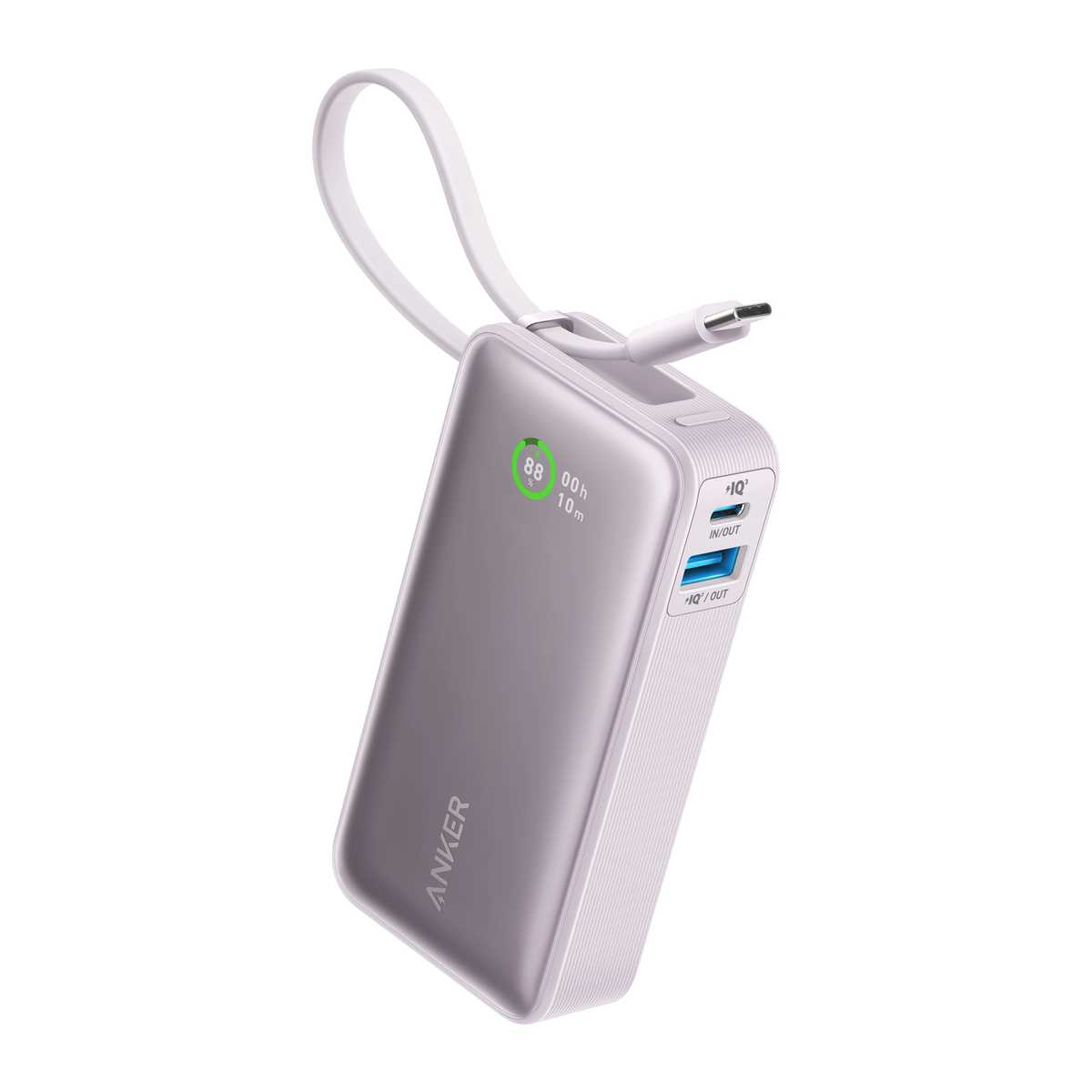 Anker | Nano Power Bank | 30W, Built-In USB-C Cable