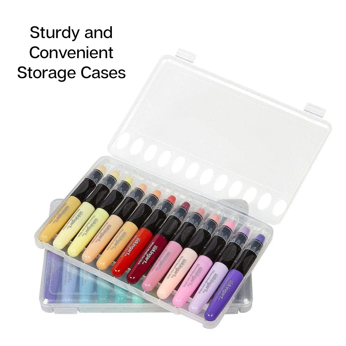 KINGART Mixed Media Gel Stick Crayons, 24 Pastel Colors, full set