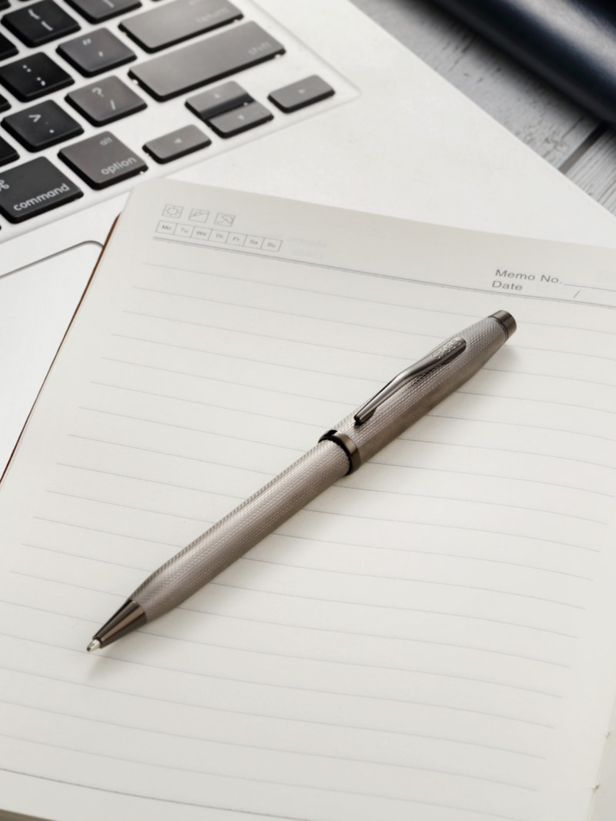 Cross | Century II Ballpoint Pen | Polished Slate Gray Engraved Diamond Pattern