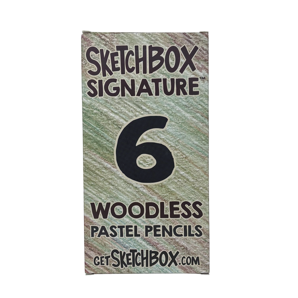 SketchBox Signature Woodless Pastel Pencils, 6 Set