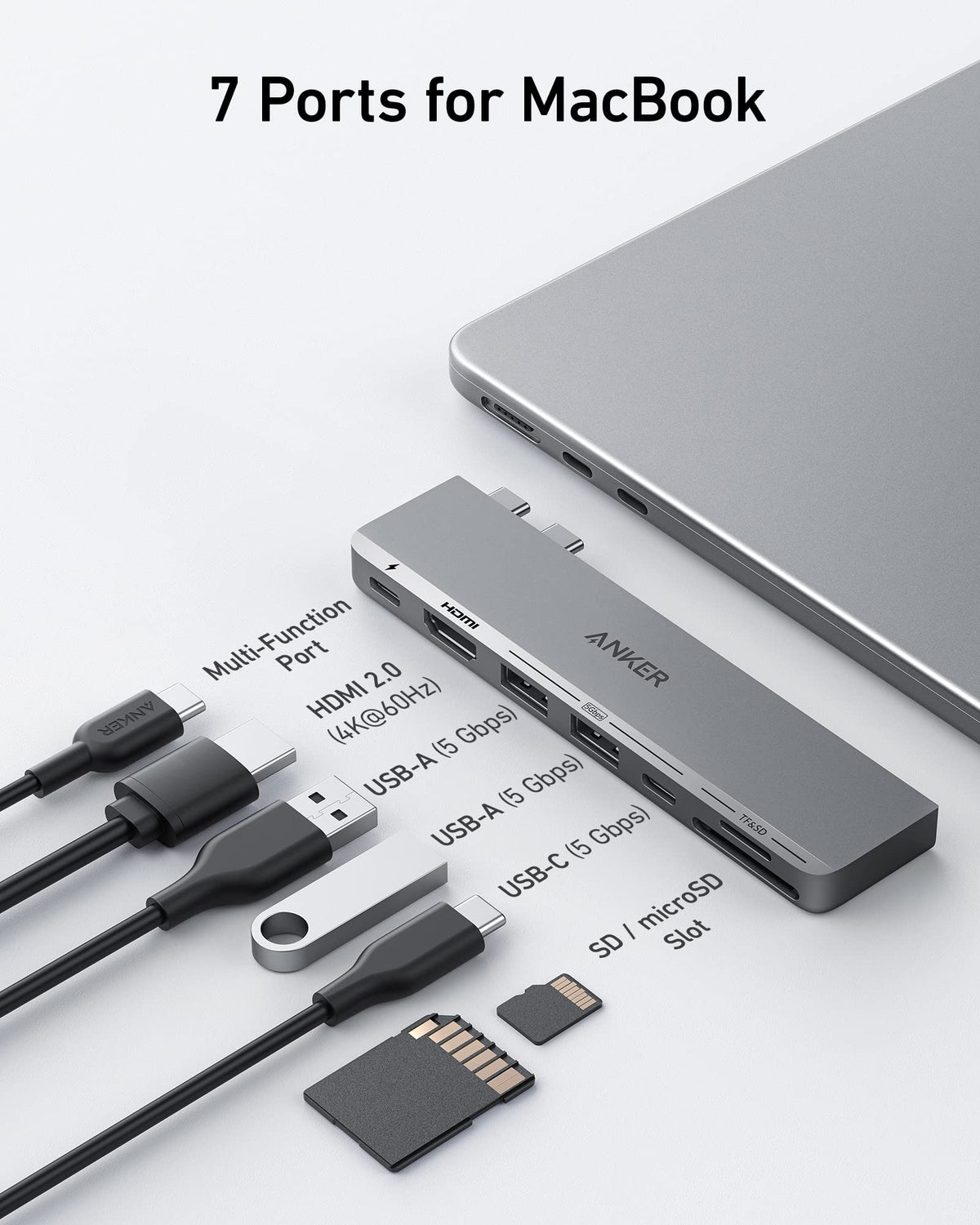 Anker | 547 USB-C Hub | 7-in-2, for MacBook