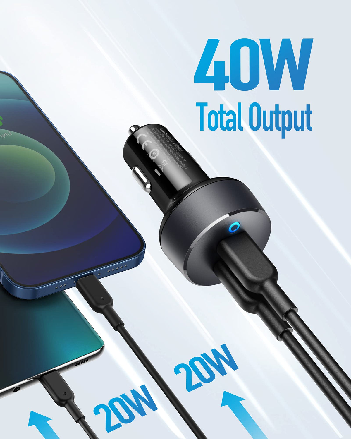 Anker | PowerDrive III Duo USB-C Car Charger