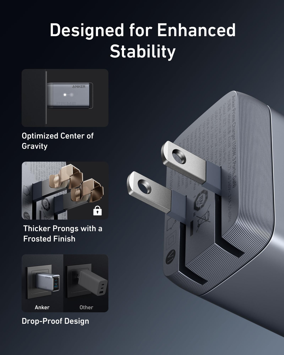 Anker | Prime Charger | 100W, 3 Ports, GaN