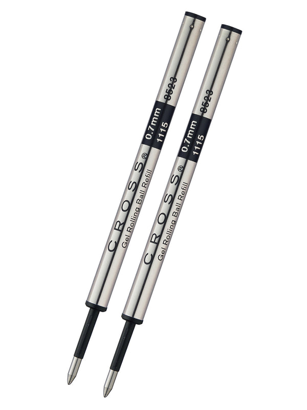 Cross Selectip Gel Rollerball Refill, Black, Medium, 2 Pack