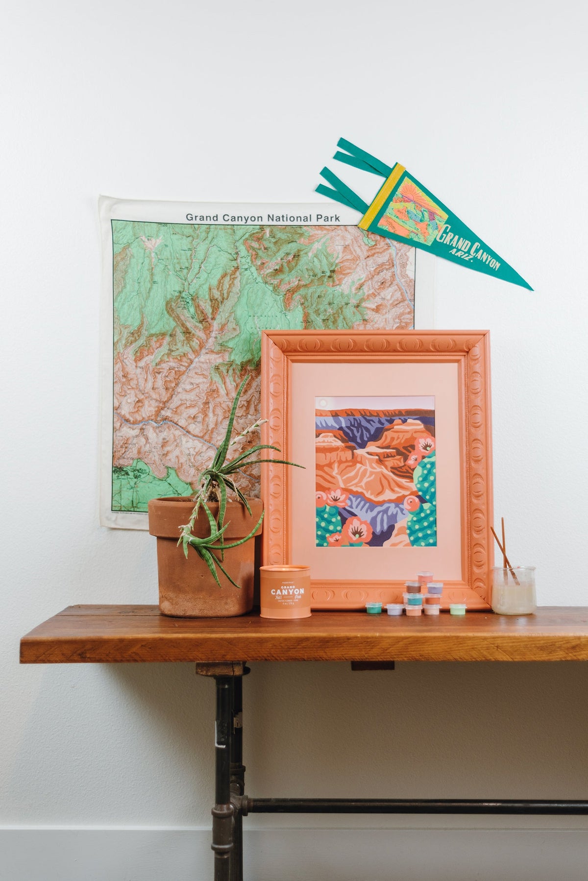 Elle Crée Grand Canyon National Park Paint-by-Number Kit, 8x10, styled at home