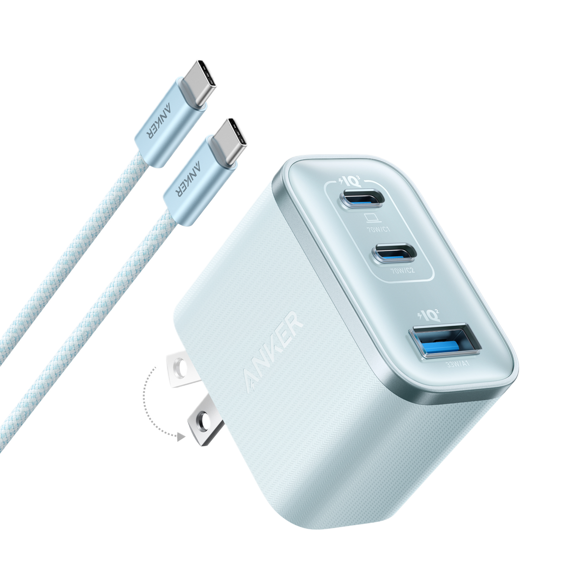Anker | Nano Charger | 70W, 3 Ports