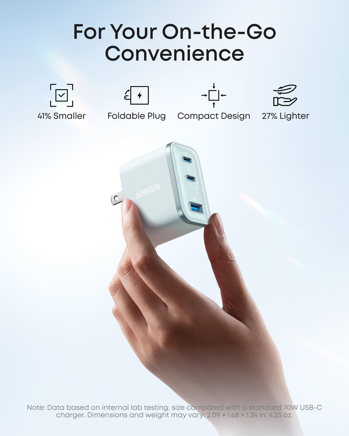 Anker | Nano Charger | 70W, 3 Ports