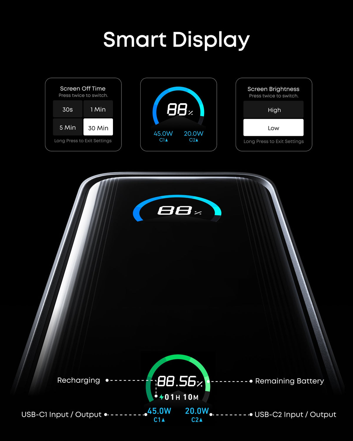 Anker | Prime Power Bank | 9.6K, 65W, Fusion
