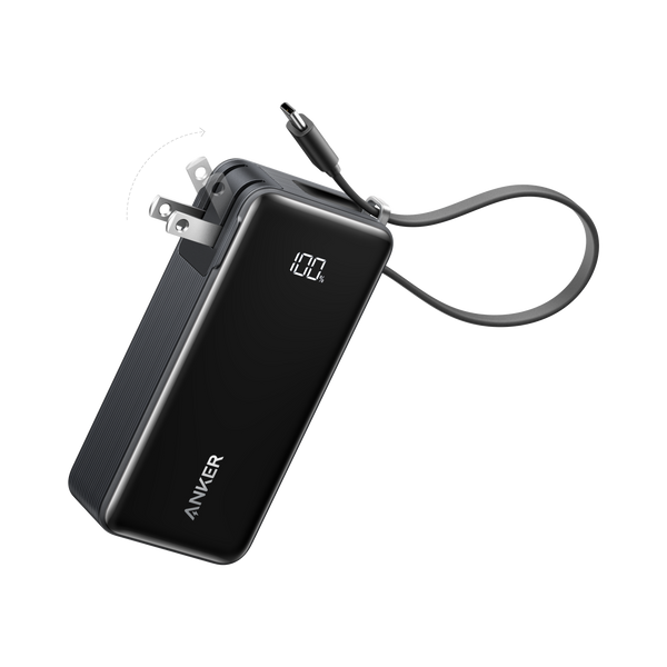 Anker Power Bank, 10K, Fusion, Built-In Cable