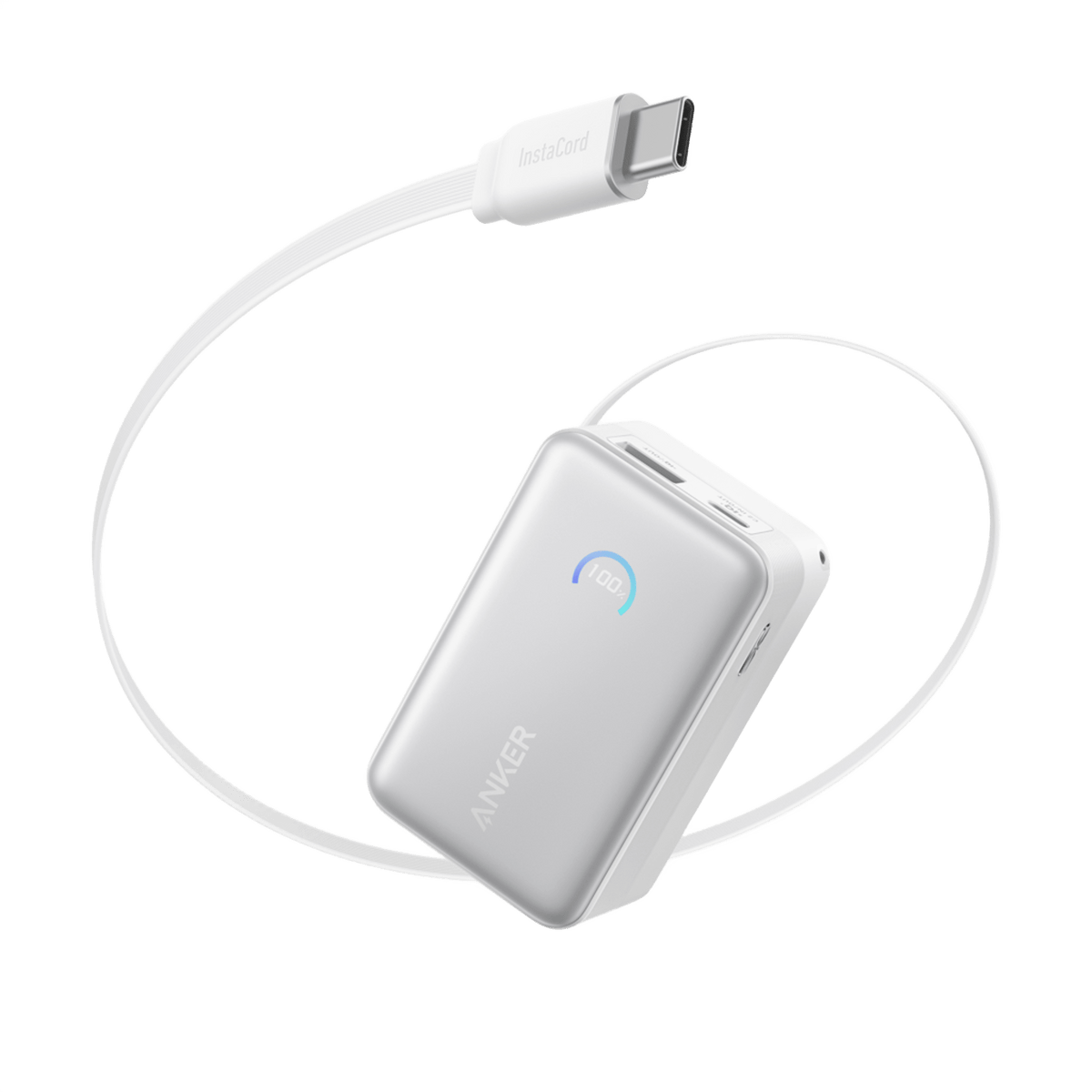 Anker | Nano Power Bank | 10K, 45W, Built-In Retractable USB-C Cable
