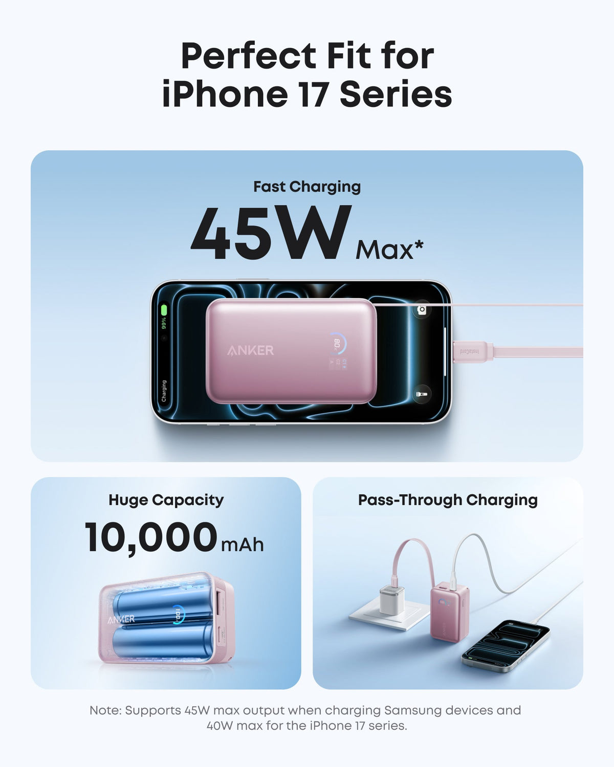 Anker | Nano Power Bank | 10K, 45W, Built-In Retractable USB-C Cable