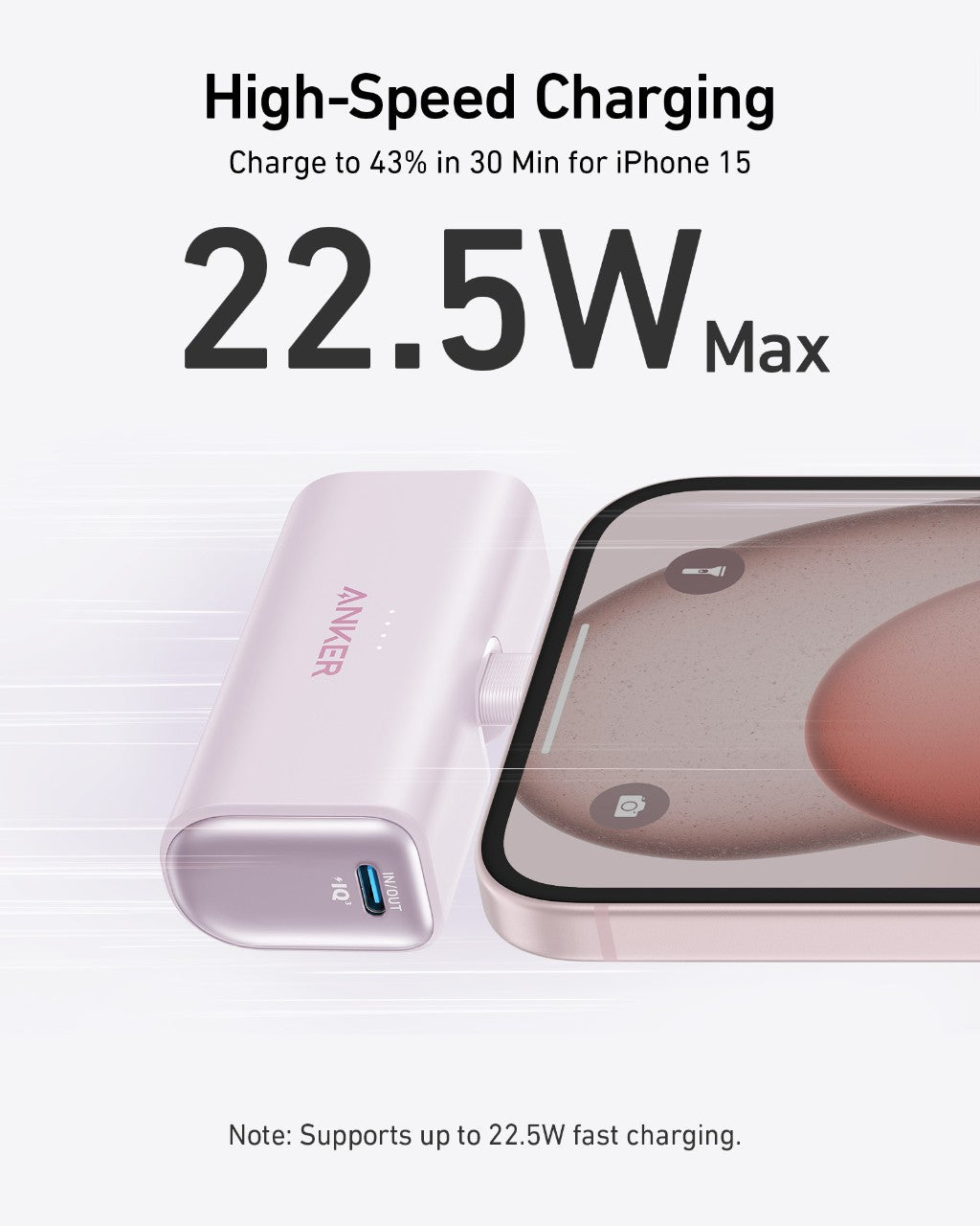 Anker | Nano Power Bank | 22.5W, Built-In USB-C Connector