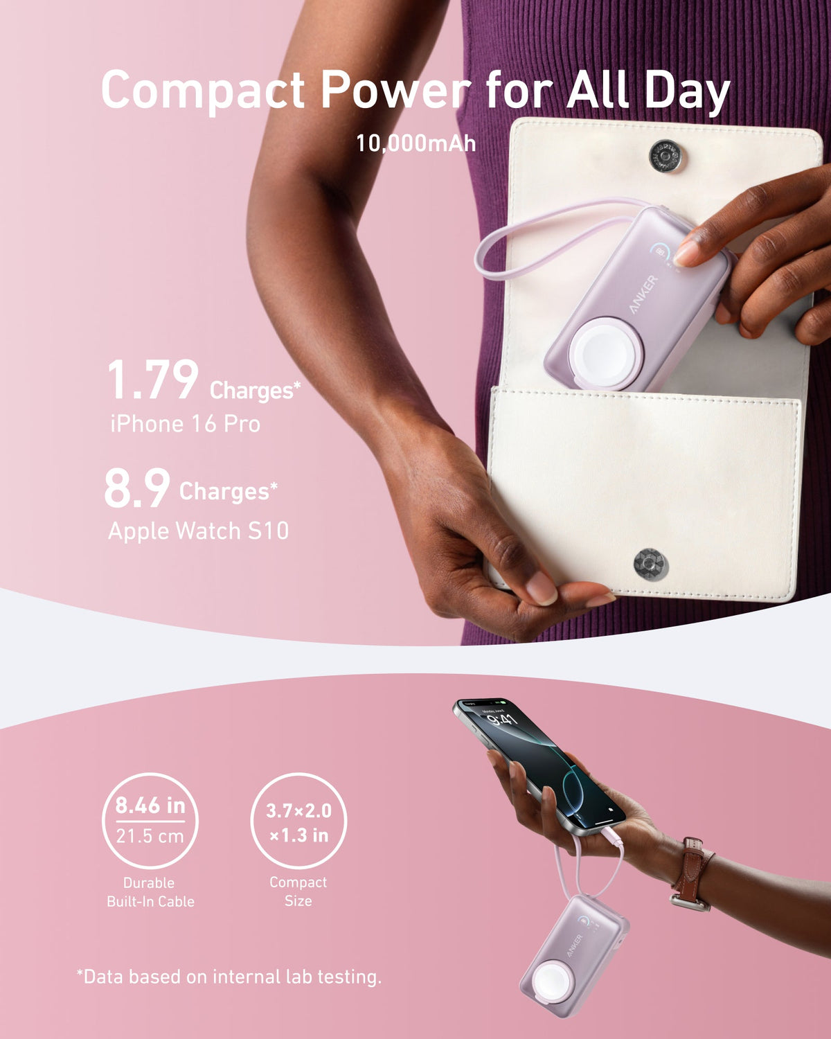 Anker | MagGo Power Bank | 10K, 35W, For Apple Watch