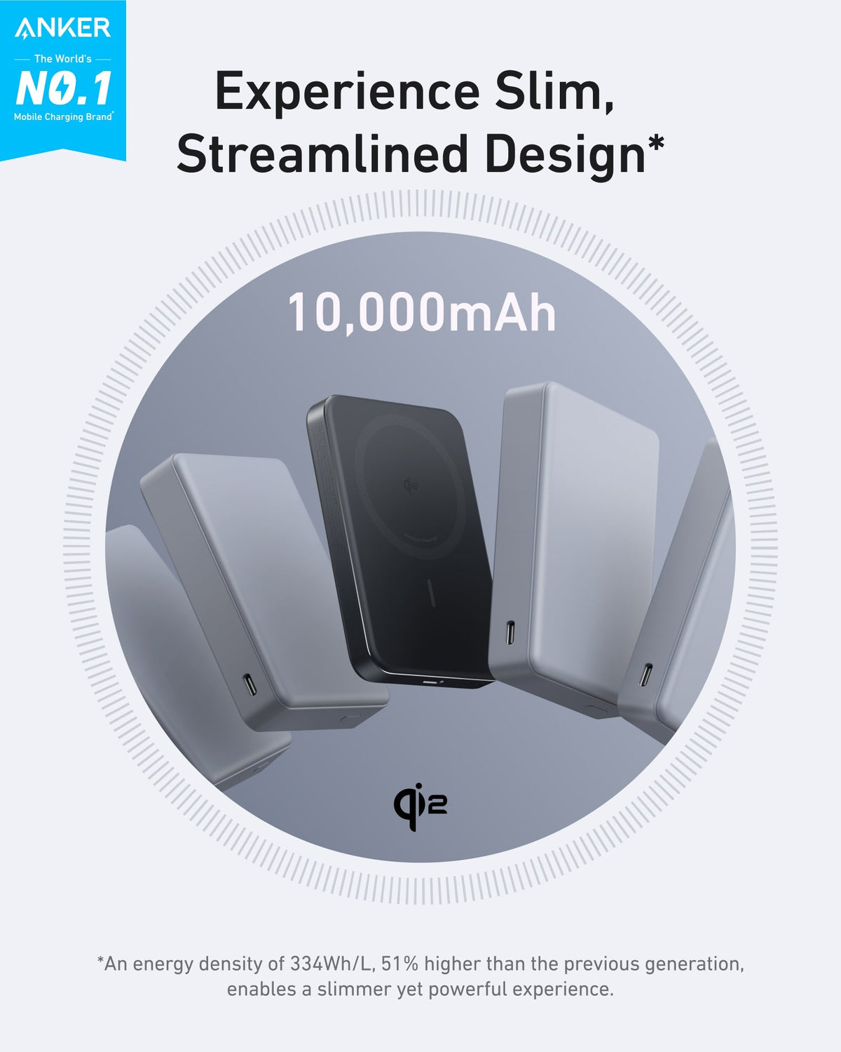 Anker | MagGo Power Bank | 10K, Slim