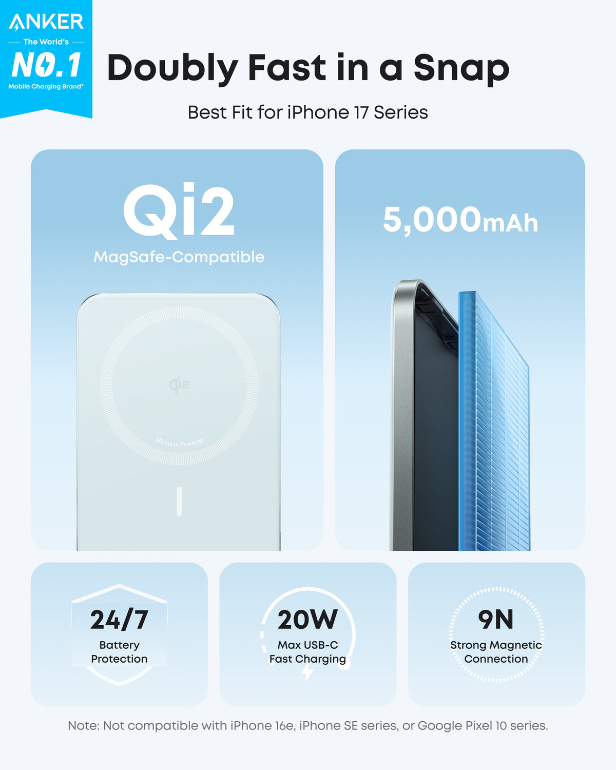 Anker | Nano Power Bank | 5K, MagGo, Slim