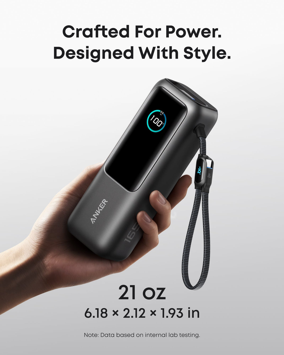 Anker | Laptop Power Bank | 25K, 165W, Built-In and Retractable Cables