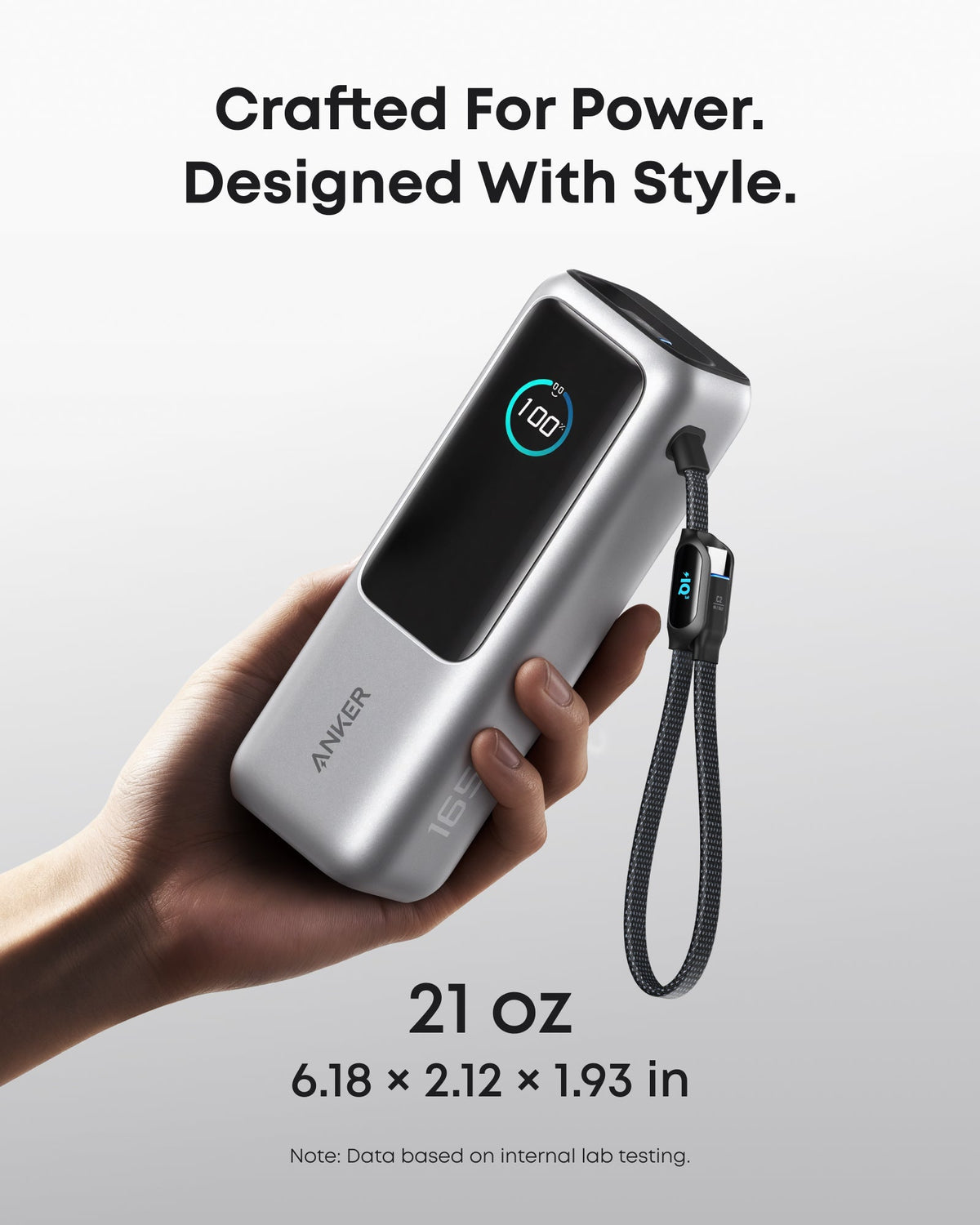 Anker | Laptop Power Bank | 25K, 165W, Built-In and Retractable Cables