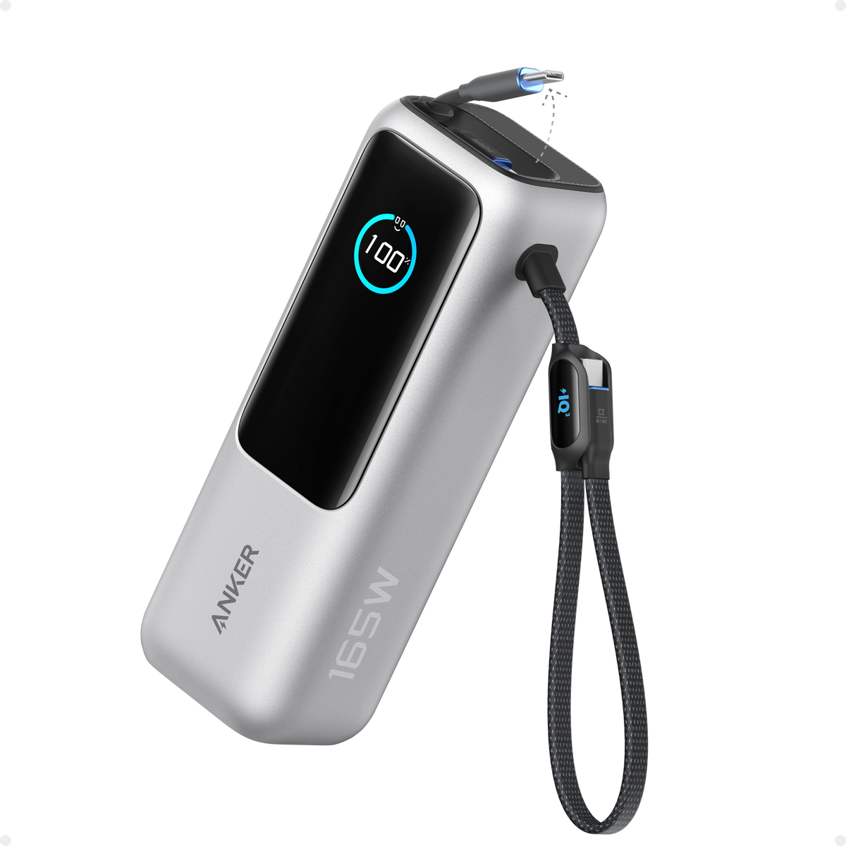 Anker | Laptop Power Bank | 25K, 165W, Built-In and Retractable Cables